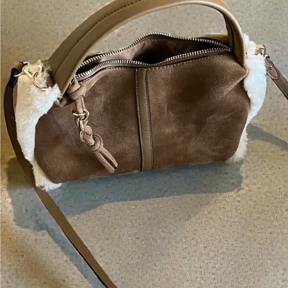 Brown Shearling H&M bag